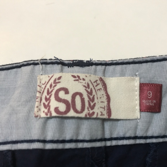 SO | NWOT - Printed Cotton Shorts -- 9 - Picture 6 of 7